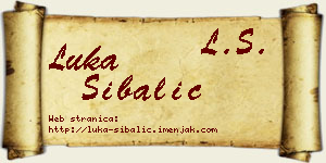 Luka Šibalić vizit kartica
